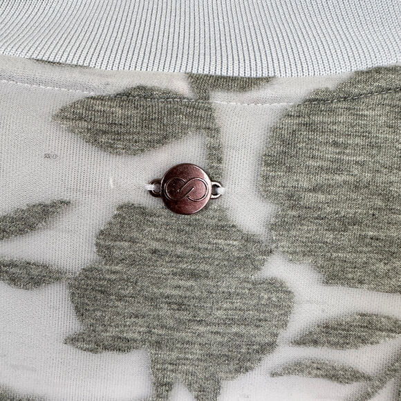 CALIA Womens Jacket XS Floral Burnout Spacer Bomber Full Zip Front Long Sleeve - Picture 9 of 11